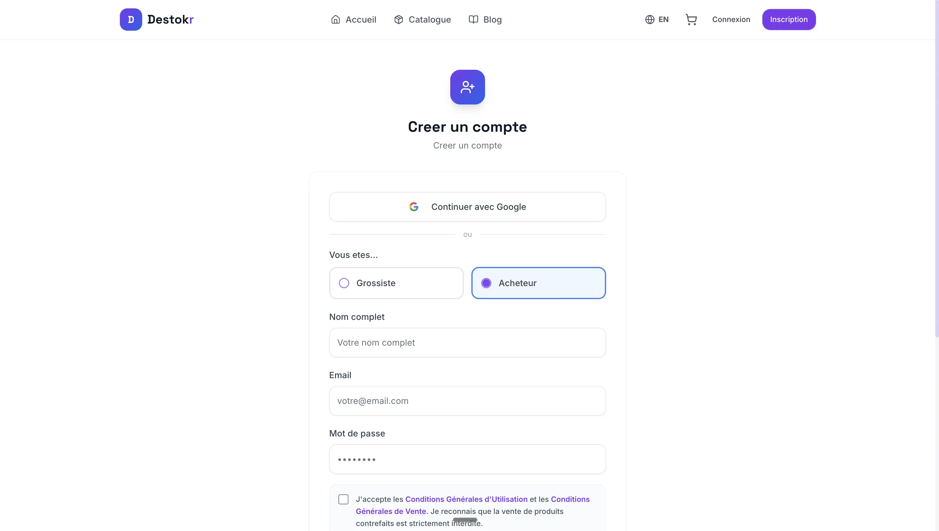 Destokr — Blog intégré pour le référencement SEO