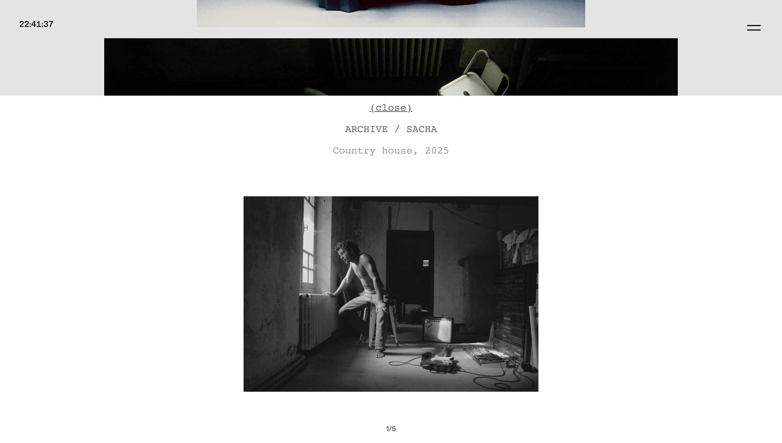 Archive et séries photographiques