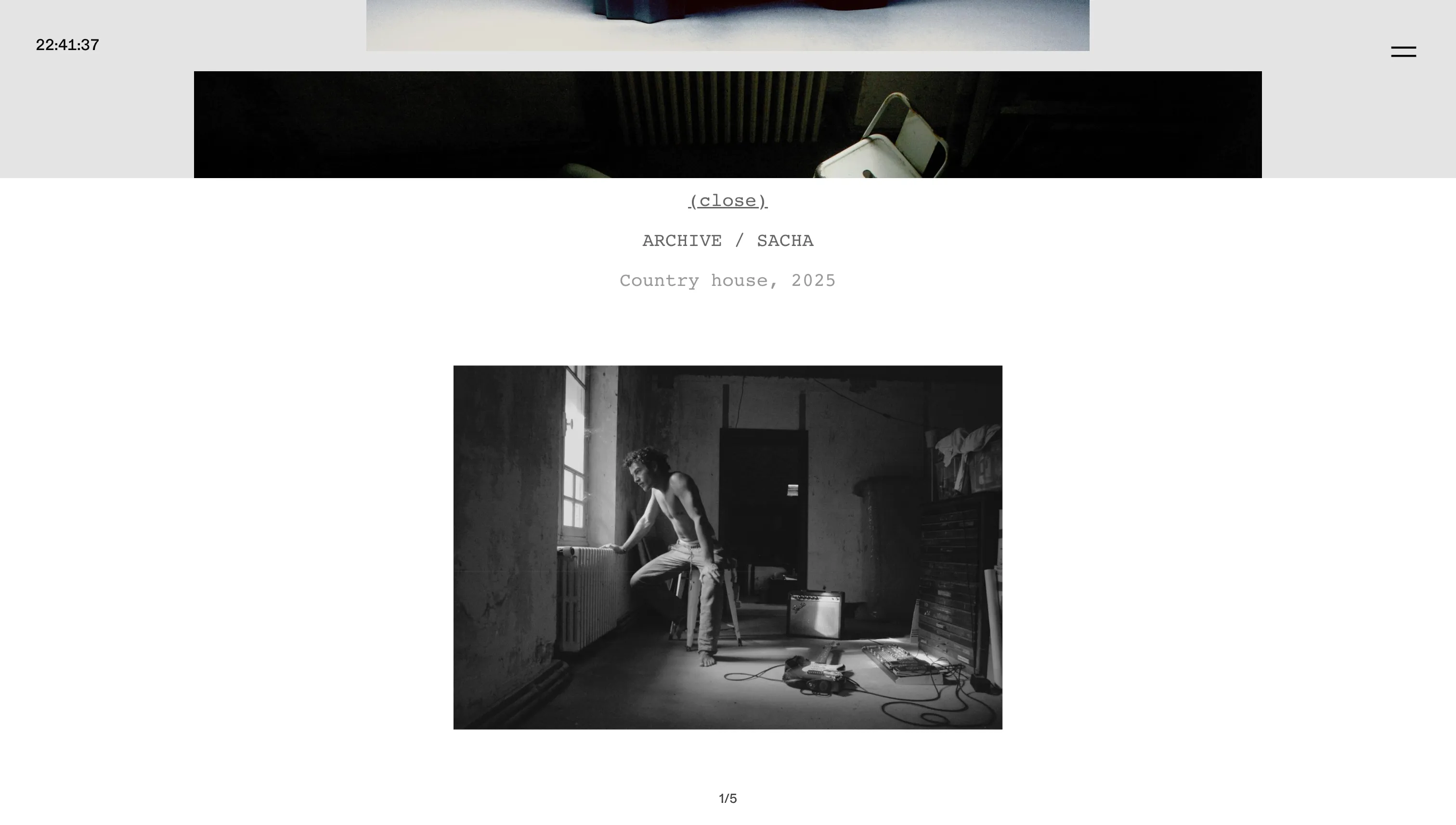 Archive et séries photographiques