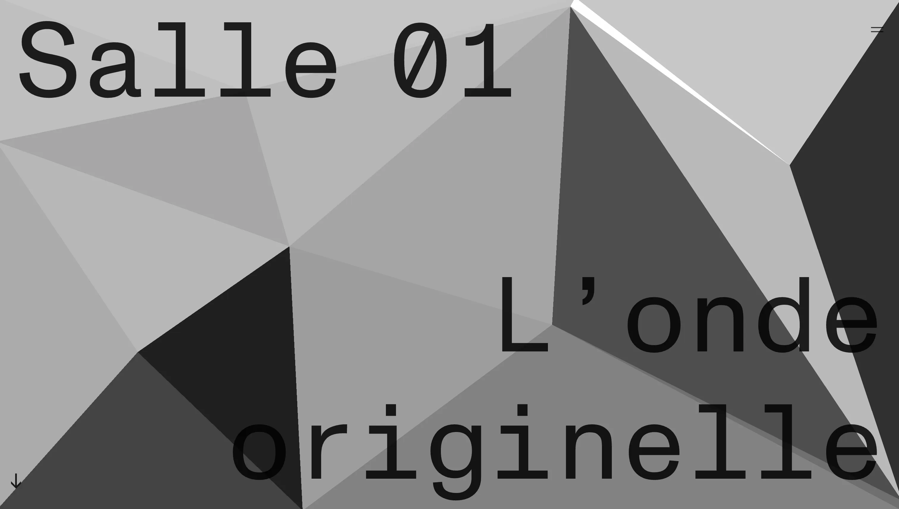 Salle 01 — L'onde originelle